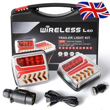 Wireless LED Rear Trailer Light Magnetic 12-24V Towing Board LED Tail Lamps Kit.