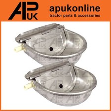 2x Water Trough Bowl Automatic Dispenser for Livestock Cattle Chicken Donkey Pig