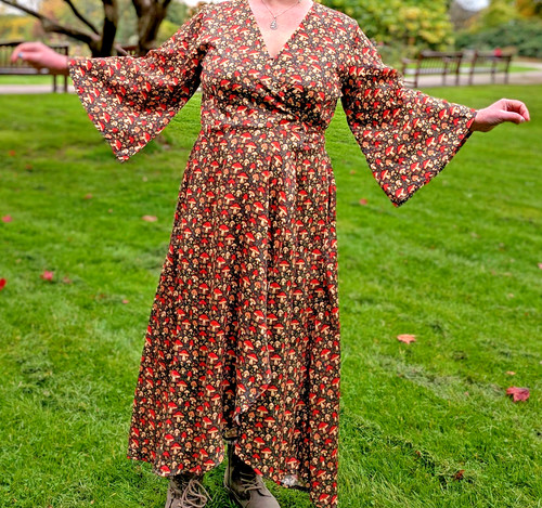 Toadstool mushroom dress long - toadstool,
