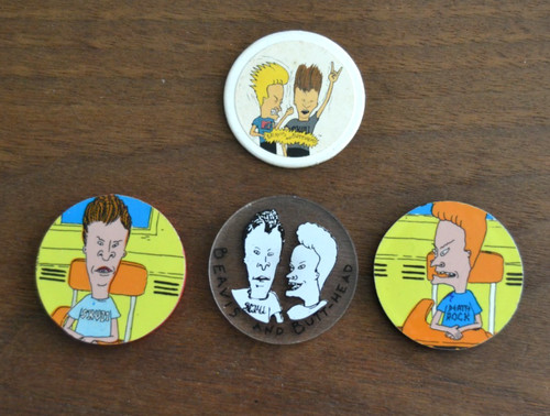 Pogs 1990 beavis and - pogs,