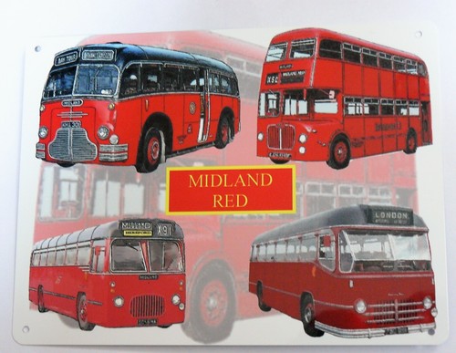 Midland red buses - metal, sign