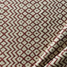 Sanderson Curtain / Uph Fabric CHESLYN ~ CLARET/CREAM ~  1.85m ~ Weave Design