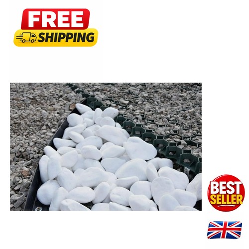 White marble decorative stones - white,
