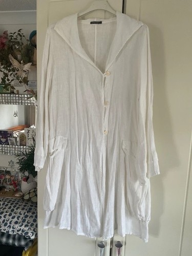 Grizas linen coat duster size - grizas,