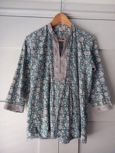 Vintage anokhi teal indian - vintage,