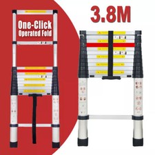 3.8M Multi-Purpose Telescopic Ladders Aluminium Ladder Extendable Extension Step