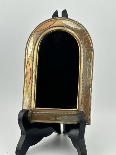 Moroccan brass mirror copper - brass,