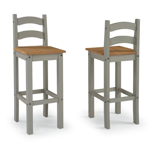 Corona bar stools pair grey - bar,