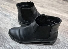 Hotter Tenby Black Leather Chelsea Boots Size 6 EXF