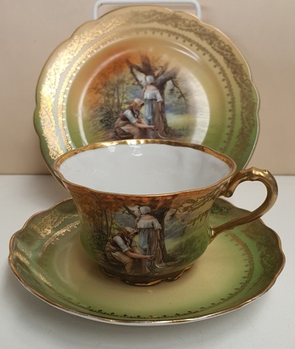 Antique european cup saucer - cup,