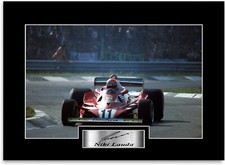 Niki Lauda 3 Times Formula 1 World Champion Signed Photo Display Mount Poster A4