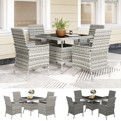 Rattan garden furniture set 4 - rattan,