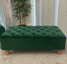 Footstool / Ottoman / Large Stool /chesterfield /soft velvet  British Made