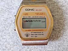 VINTAGE / RETRO HONG KONG BOY SCOUT 70TH ANNIVERSARY CONIC MELODY WATCH 1911-81