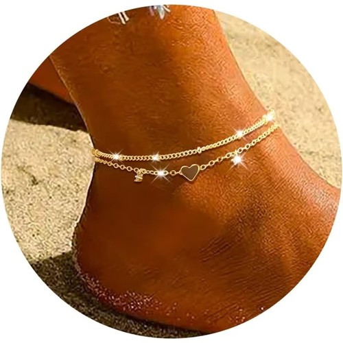 Simple ankle bracelet - simple, women