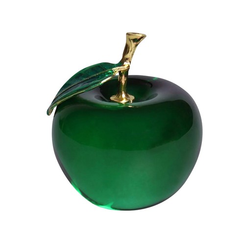 Crystal apple statue table - crystal,