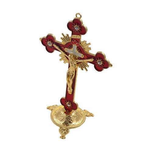 5cm red gold crucifix - red, &