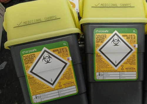 Secure sharps bin yellow - 2x,