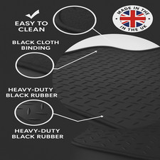 Fits Vauxhall Vivaro Crew Cab 2019 on Tailored Waterproof Rubber Van Floor Mat