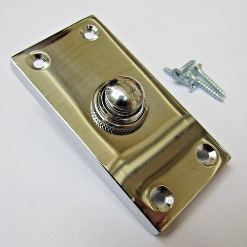 Solid brass bell push door - brass,