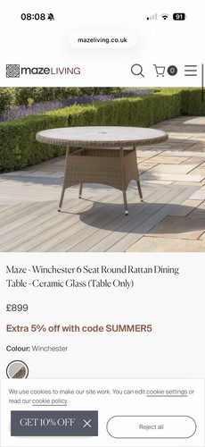 Maze round garden table seat - round,