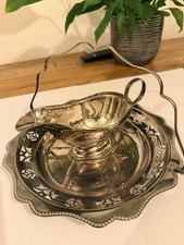 Gravy Boat and Cake Stand EPNS