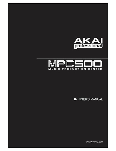 Akai mpc500 owners - mpc500, instruction