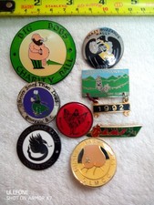 8 Vintage Enamel Motorcycle