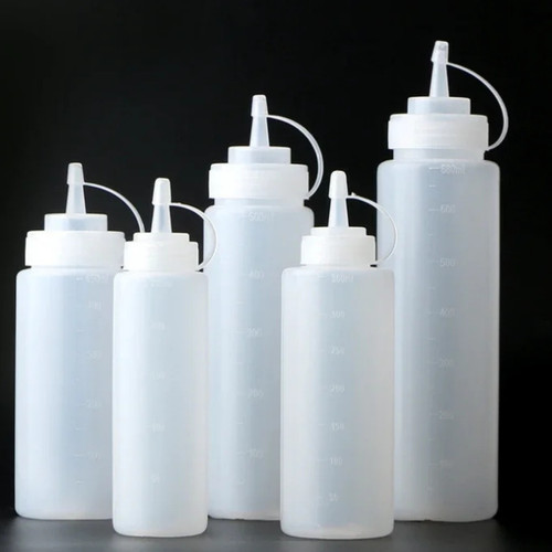 5pcs plastic clear squeeze - clear,