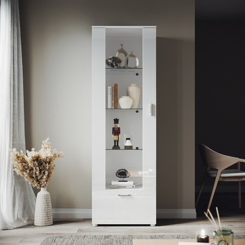 High gloss white tall display - white,
