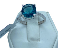 Green Fluorite 925 Sterling Silver Ring Size P - Q / 8  tcw 4.28cts  