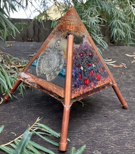 Orgonite pyramid copper - orgonite,