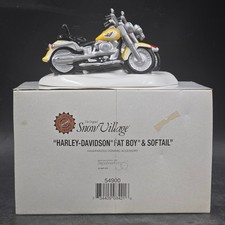 Department 56 Snow Village A Harley-Davidson Fat Boy & Softail #54900