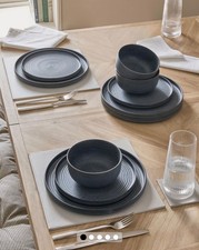 12 Piece Navy Blue Burford Dinner Set By Next