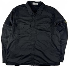 Stone Island Black Zip Up Overshirt 3XL