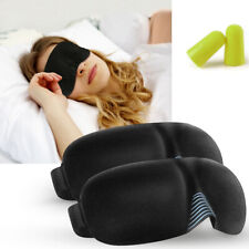 2x Soft Padded Sleep 3D Mask Eye Blackout Luxurious Blindfold Travel Eye Cover