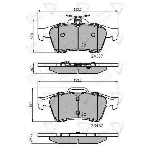 Brake pads set for cadillac - brake,