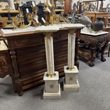 Pair of Marble Columns Flutted