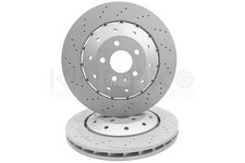 FITS AUDI RS6 C6 V10 REAR BRAKE DISCS PAIR 356mm 4F0615601H 2008-2010 COATED