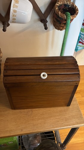 Vintage wooden recipe box - recipe,