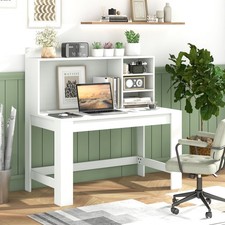 Modern White Laptop PC Desk