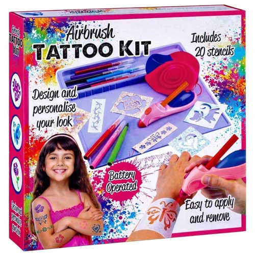 Airbrush tattoo kit pink - airbrush,