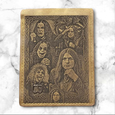 Laser Engraved Ozzy  Leather Wallet  one last stand