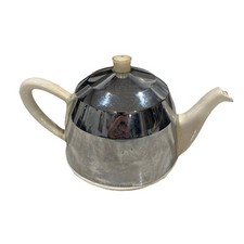 Antique Art Deco “Ever Hot” Teapot With Chrome Cozy Made In England