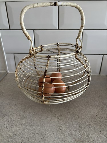 Vintage french metal egg - vintage,