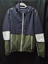 Brand New Zara Mens Traveller Coat In Great Condition Green And Blue Size Medium