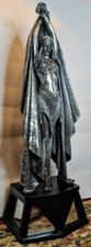 RARE Compulsion Gallery Antinea Atlantis Belly Dancer Art Deco Pewter Statue