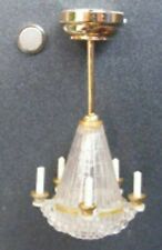Chandelier LED Battery Ceiling Light Lamp Tumdee 1:12 Scale Dolls House EL309