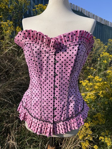 Vintage y2k pink black - black, polka