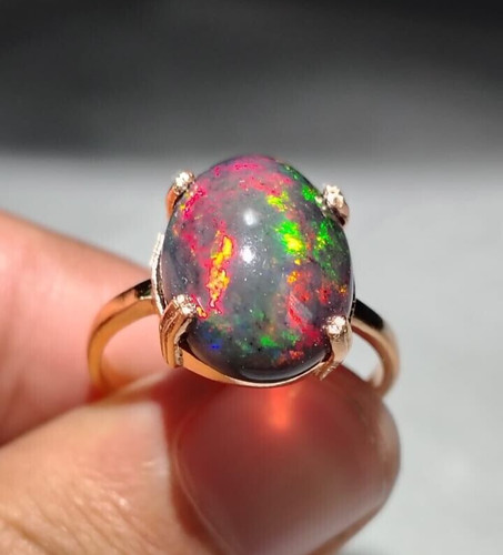 Genuine black opal - black,
